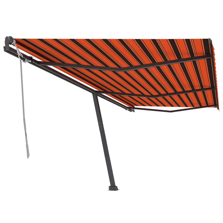 Vidaxl Luifel détaché étend manuellement 600x300 cm en brun orange