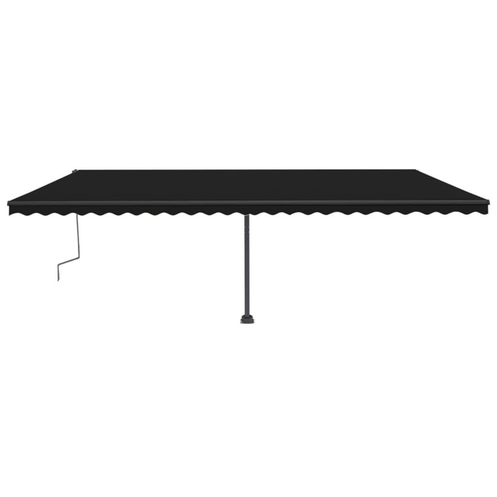 Vidaxl Luifel extensible manuellement avec une couleur anthracite LED 600x300 cm