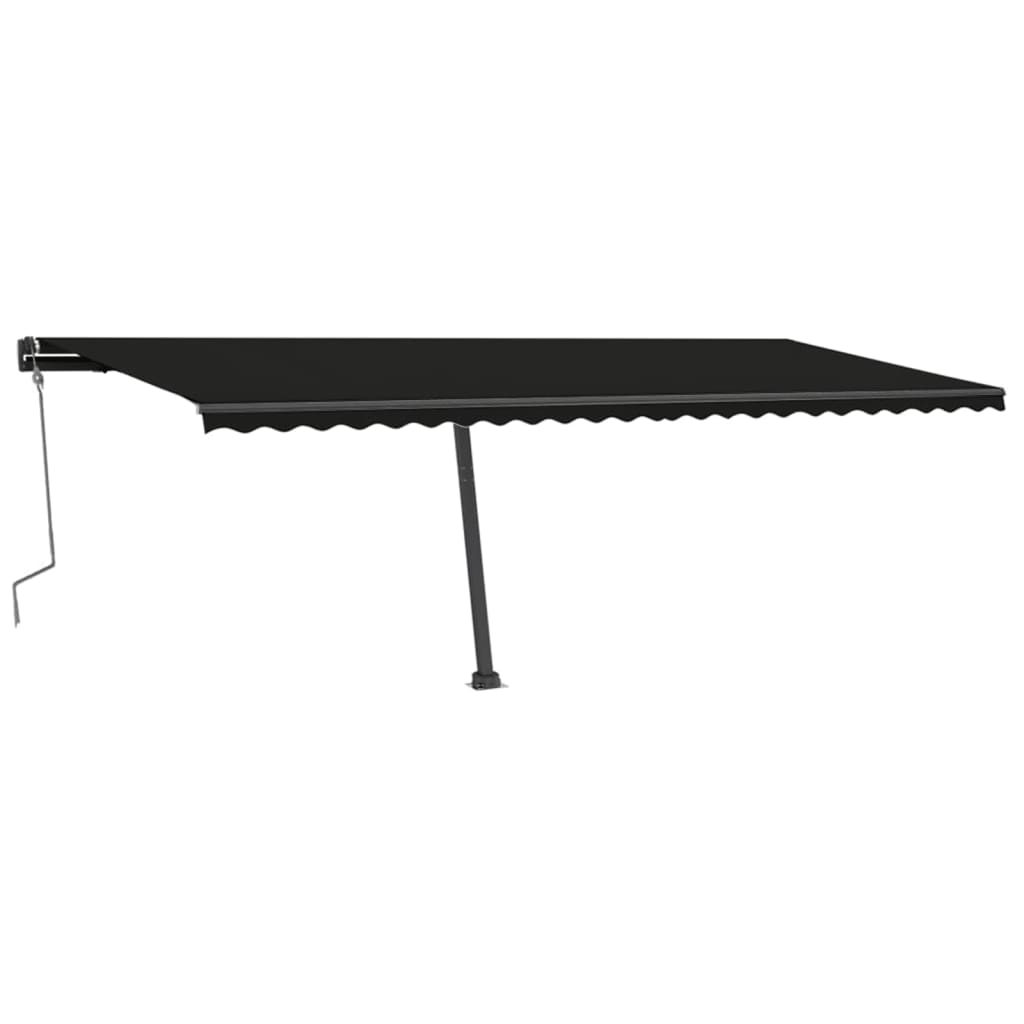 Vidaxl Luifel extensible manuellement avec une couleur anthracite LED 600x300 cm