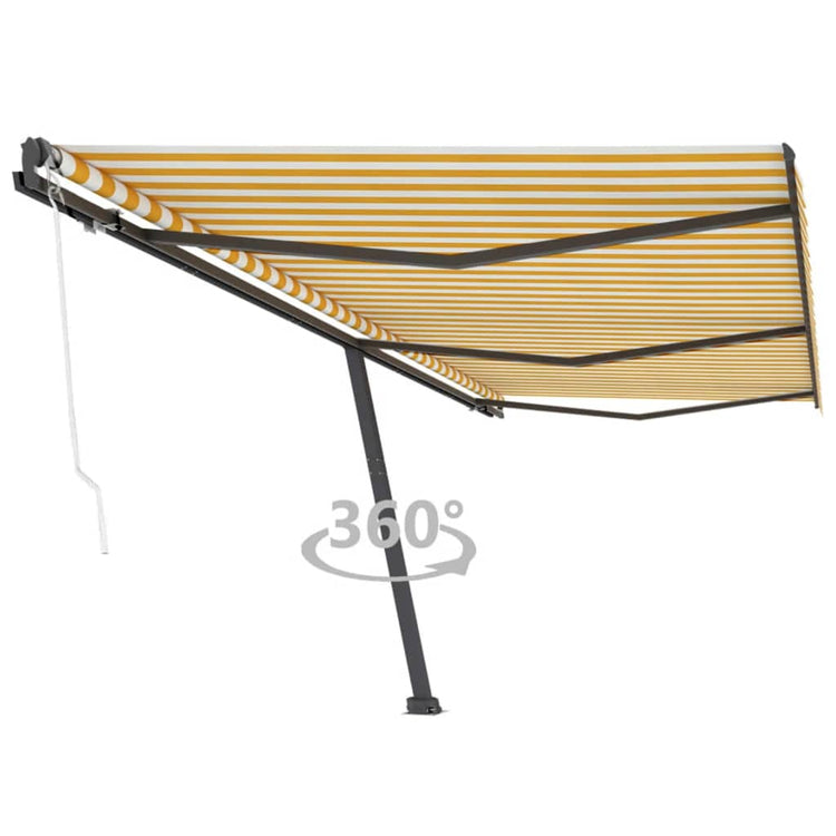 Vidaxl Luifel - Free - Automatique 600x300 cm jaune et blanc