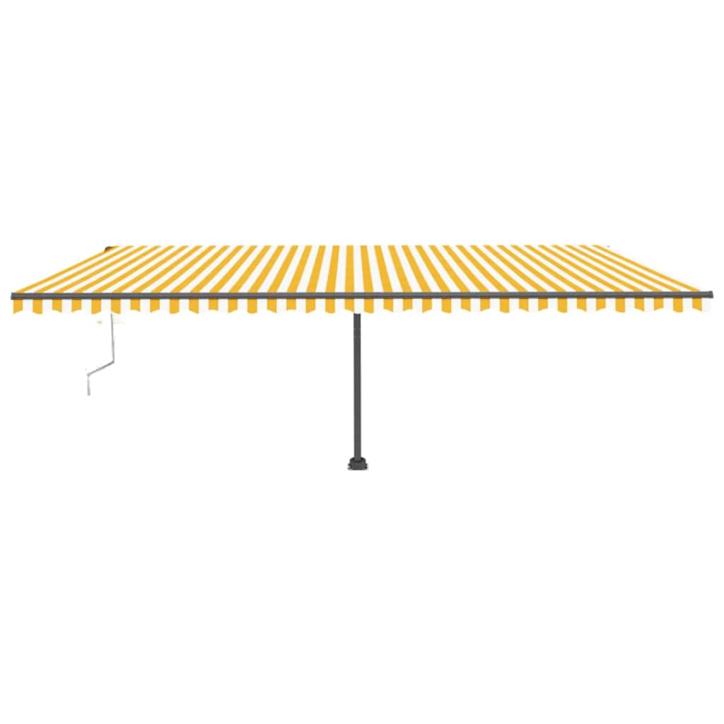 Vidaxl Luifel automatique avec led et capteur de vent 600x300 cm jaune et blanc