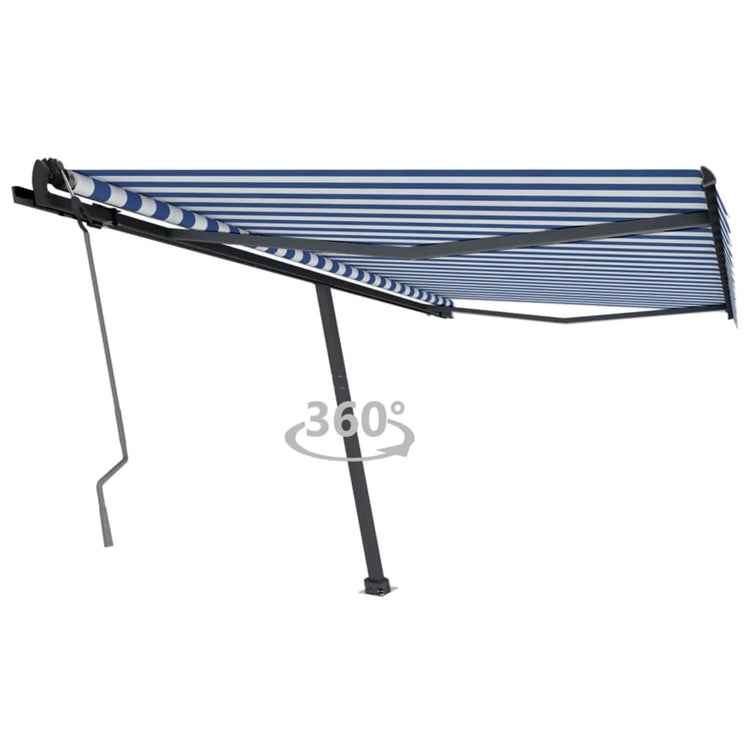 Vidaxl Laifel détaché retire manuellement 400x350 cm bleu et blanc