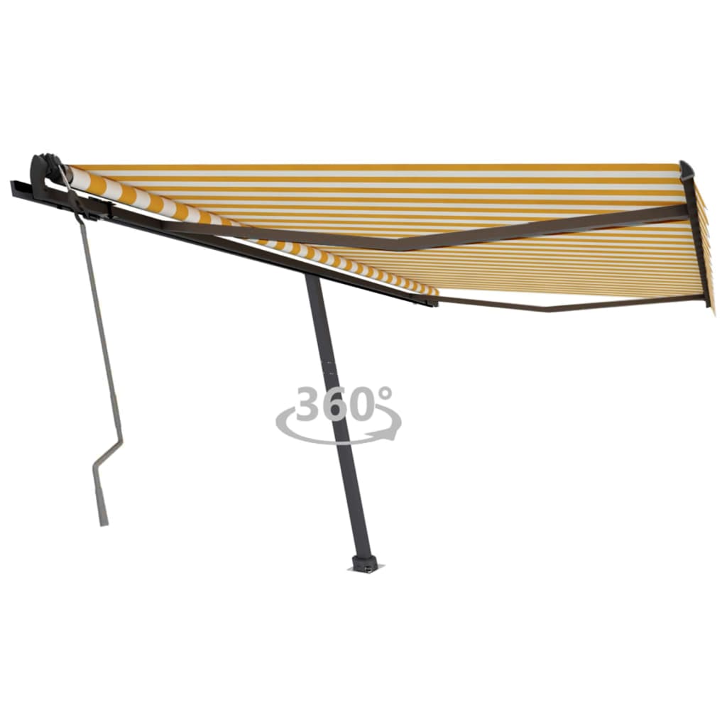 Vidaxl Laifel détaché retire manuellement 400x350 cm jaune et blanc