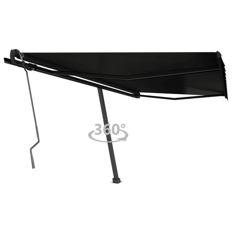 Vidaxl Luifel détaché étend manuellement l'anthracite 400x350 cm