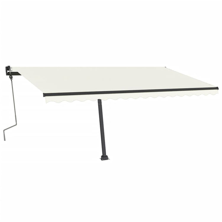 Vidaxl Luifel extensible manuellement avec la Crème LED 400x350 cm -Colored