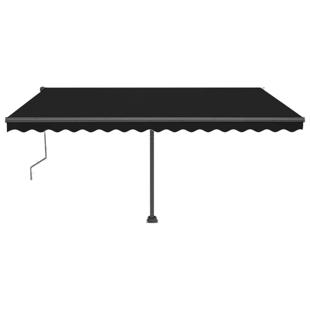 Vidaxl luifel automatique avec led et capteur de vent 400x350 cm anthracite