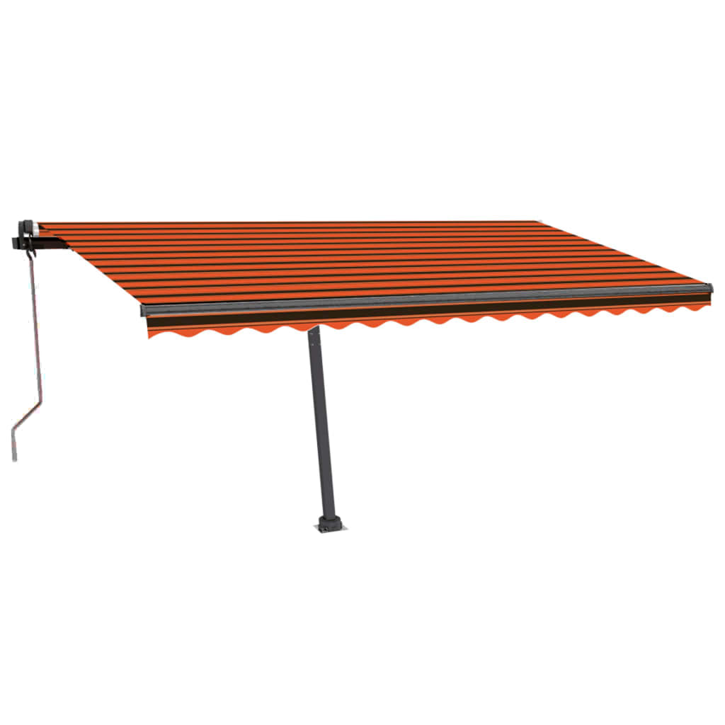 Vidaxl luifel automatique avec capteur de vent LED 400x350 cm brun orange