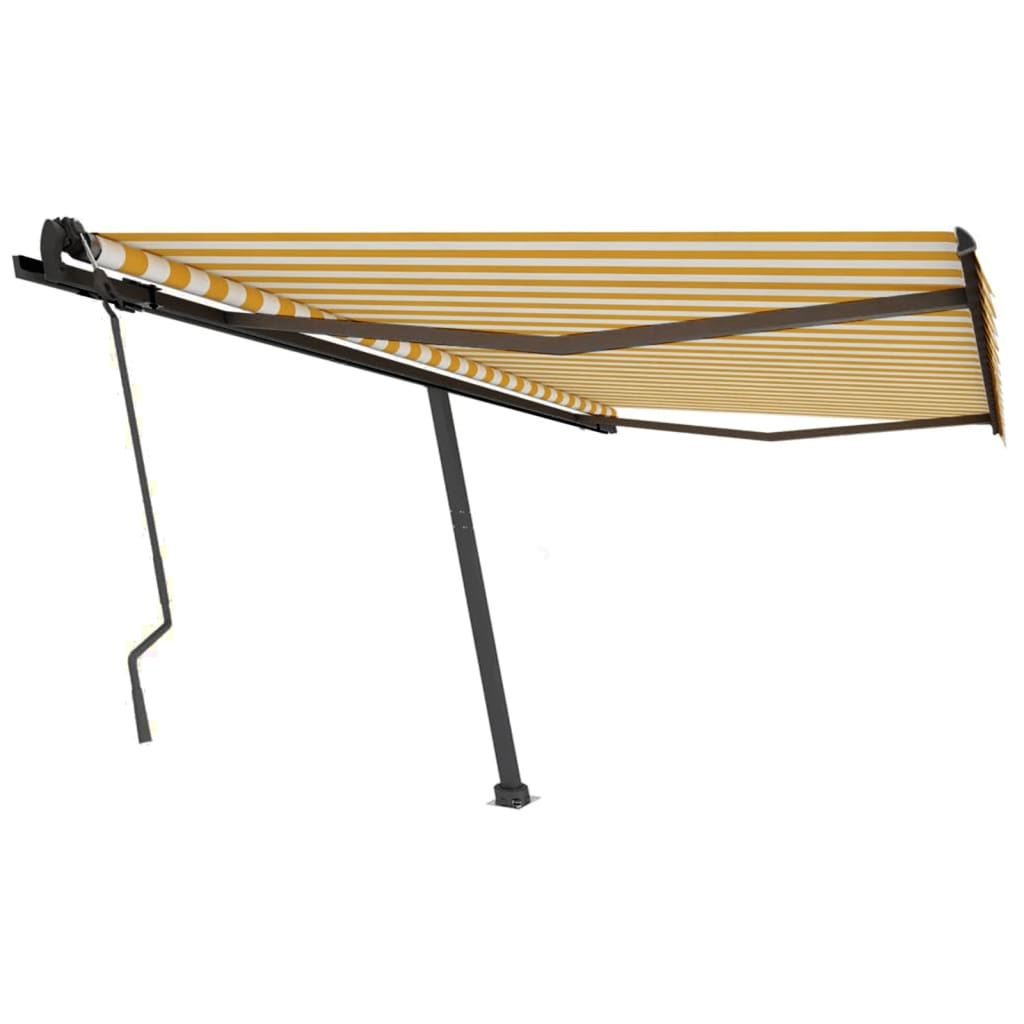 Vidaxl Laifel détaché étend manuellement 450x350 cm jaune et blanc