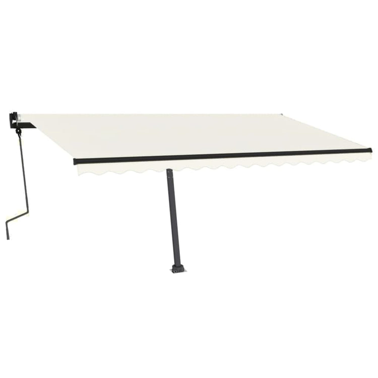 Vidaxl Luifel extensible manuellement avec la Crème à LED 450x350 cm -Colore