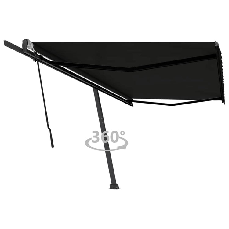 Vidaxl Luifel détaché étend manuellement l'anthracite 500x350 cm