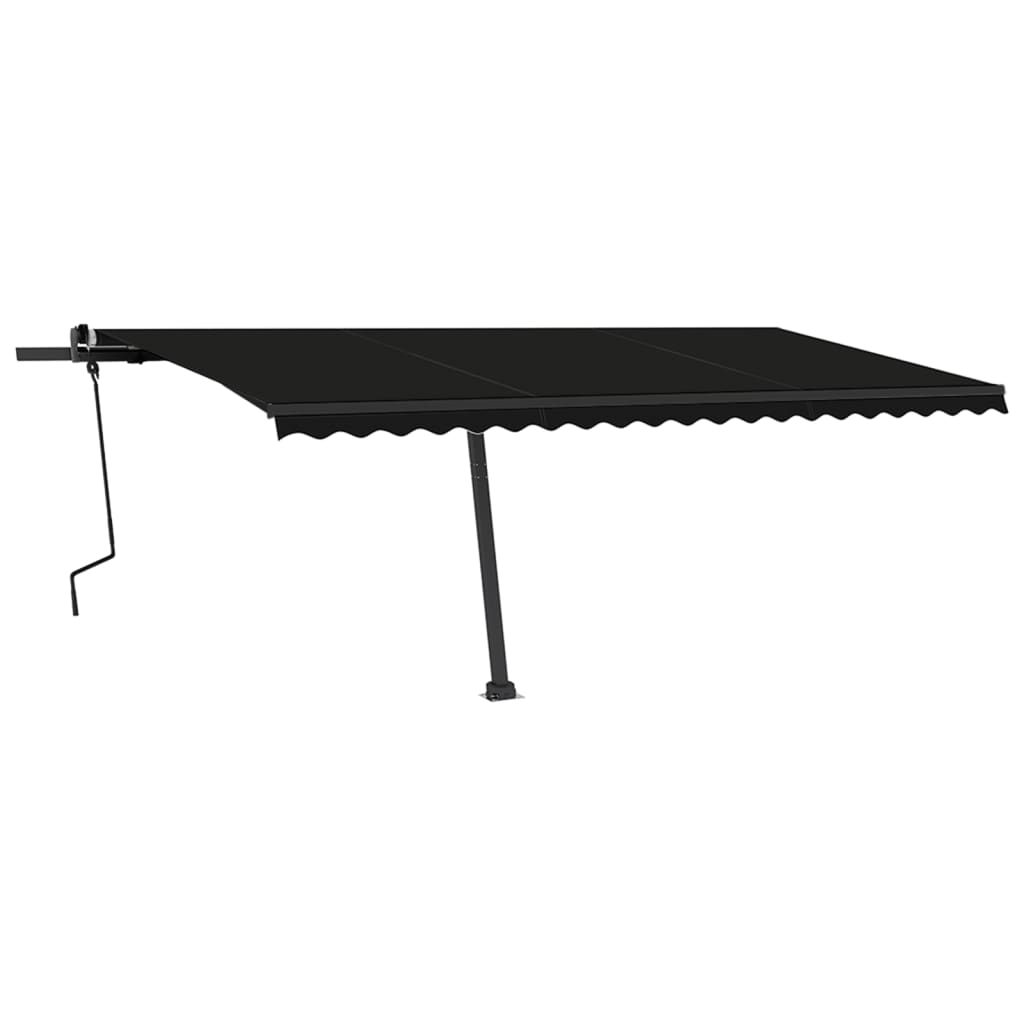 Vidaxl Luifel extensible manuellement avec une couleur anthracite LED 500x350 cm