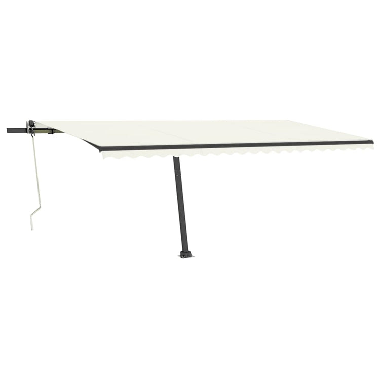 Vidaxl Luifel Automatique avec led et capteur de vent 500x350 cm couleur crème