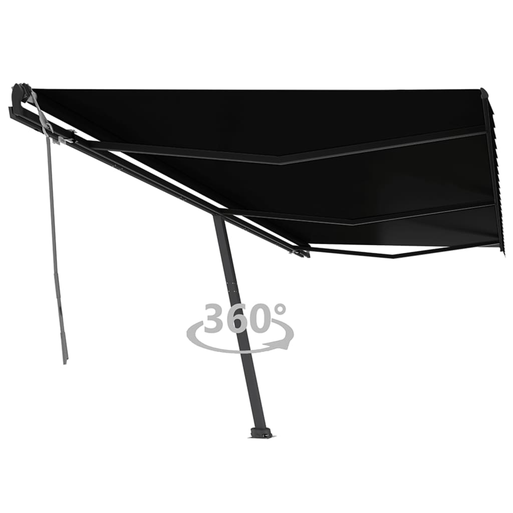 Vidaxl Luifel détaché étend manuellement l'anthracite 600x350 cm