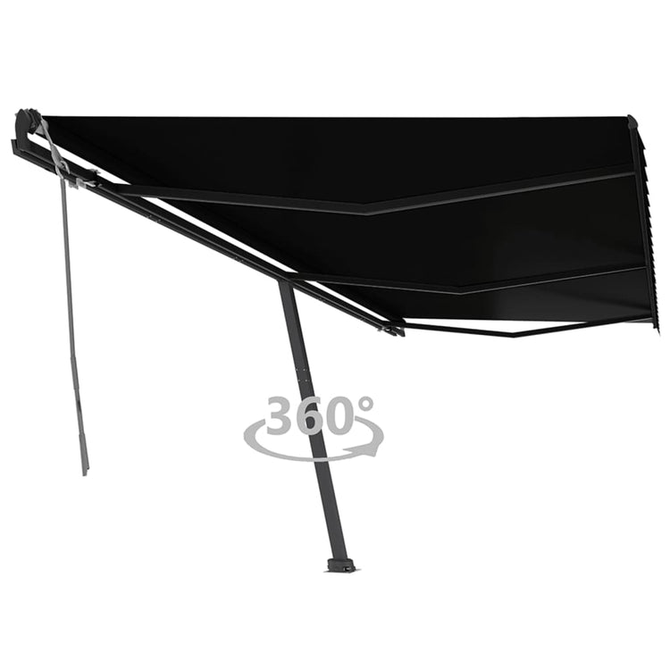 Vidaxl Luifel détaché étend manuellement l'anthracite 600x350 cm
