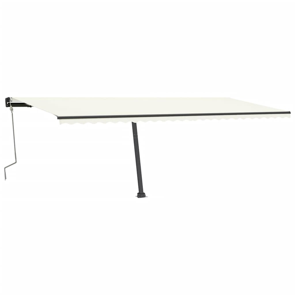 Vidaxl Luifel extensible manuellement avec la Crème à LED 600x350 cm -Colore