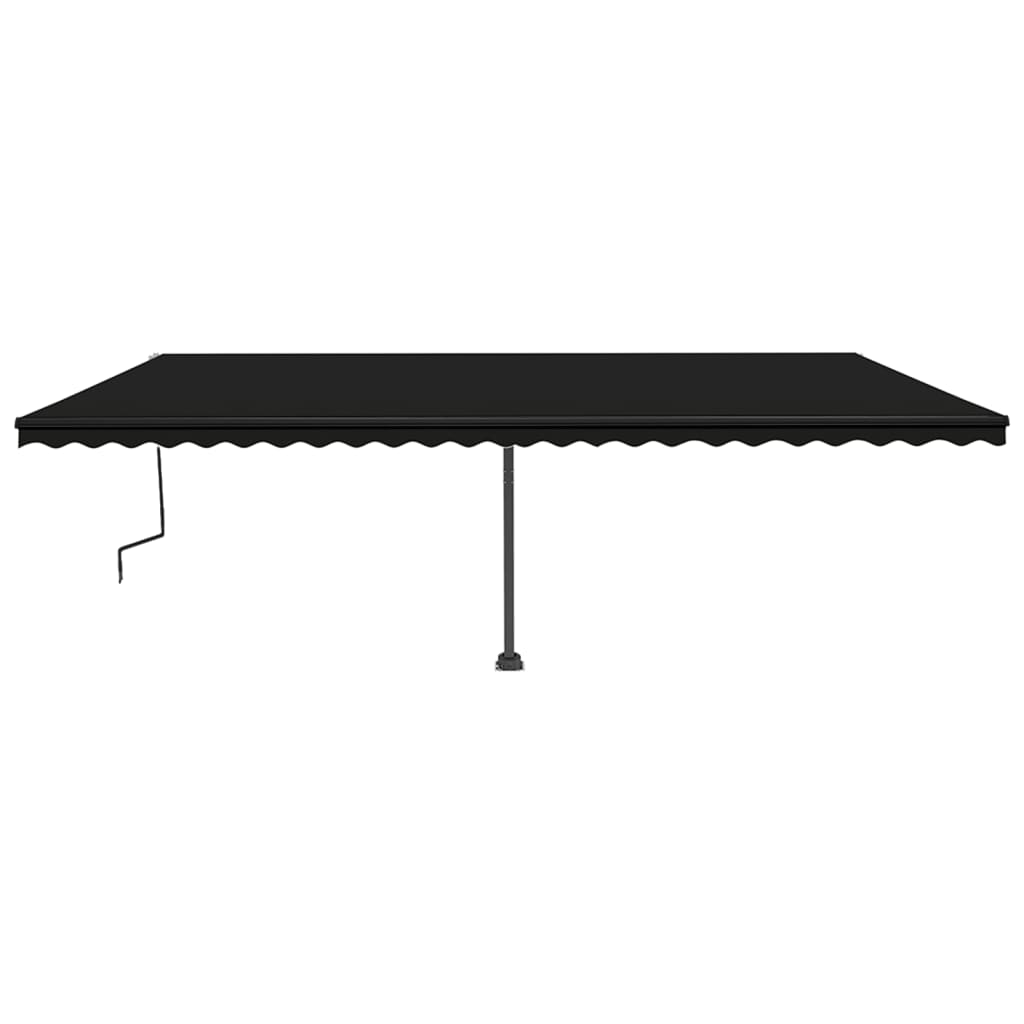 Vidaxl Luifel extensible manuellement avec une couleur anthracite LED 600x350 cm