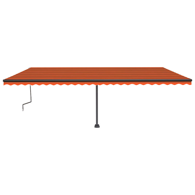 Vidaxl Luifel extensible manuellement avec LED 600x350 cm orange et marron