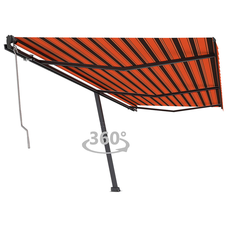 Vidaxl Luifel - Free - Automatique 600x350 cm et marron