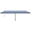 Vidaxl luifel automatique avec led et capteur de vent 600x350 cm blanc bleu
