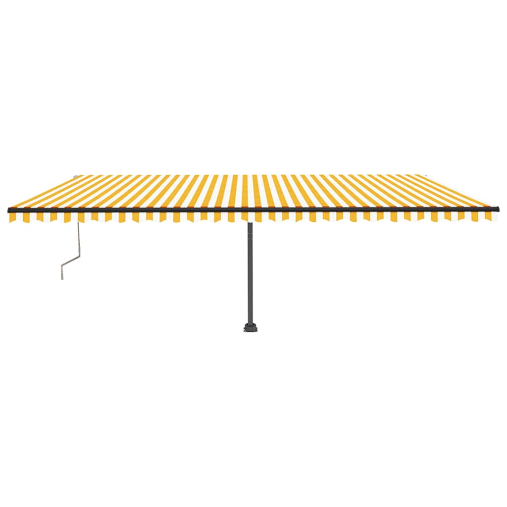 Vidaxl Luifel automatique avec led et capteur de vent 600x350 cm jaune et blanc