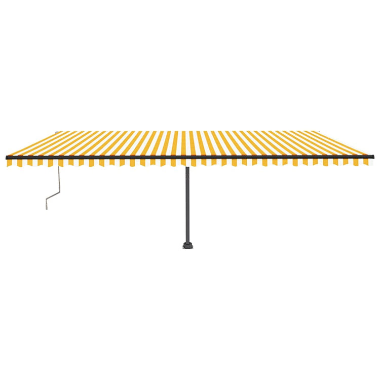 Vidaxl Luifel automatique avec led et capteur de vent 600x350 cm jaune et blanc