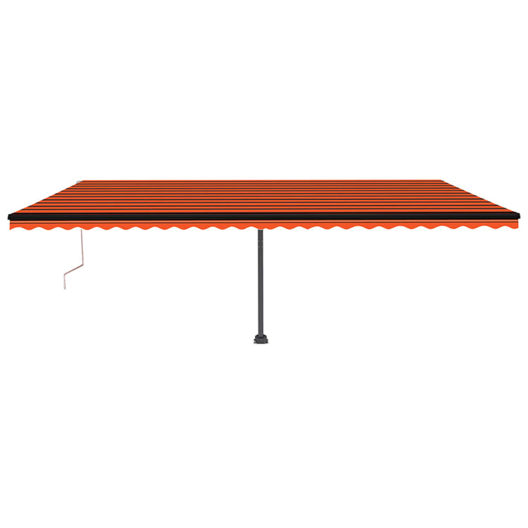 Vidaxl Luifel Automatique avec capteur de vent LED 600x350 cm Brun orange