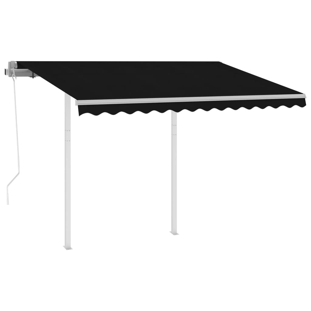 Vidaxl Luifel est automatiquement extensible avec des poteaux de 3,5 x 2,5 m anthracite