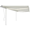 Vidaxl Luifel extensible manuellement avec LED 4x3 M Cream -Colored