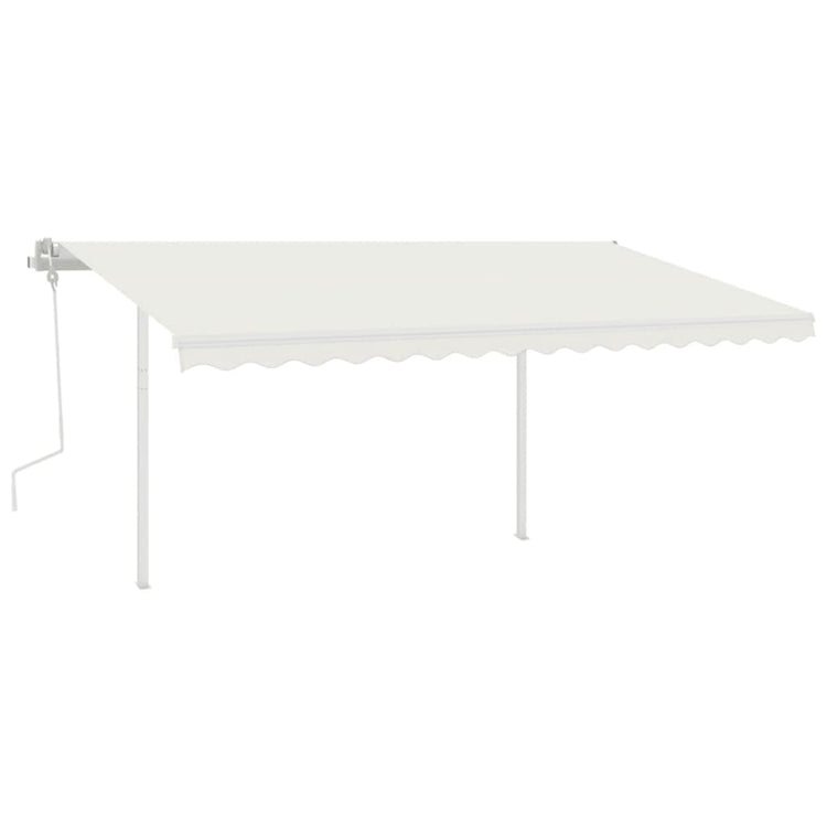 Vidaxl Luifel extensible manuellement avec LED 4x3 M Cream -Colored