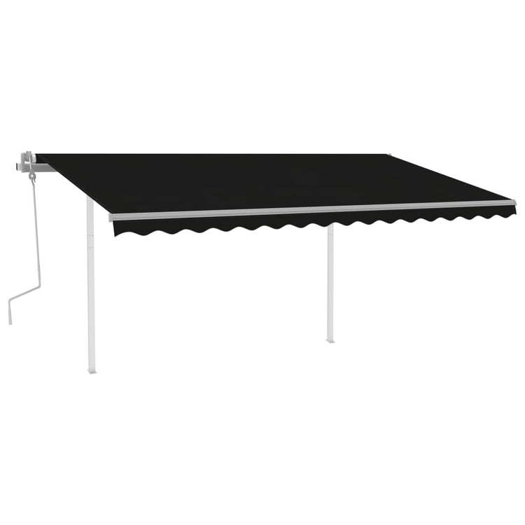 Vidaxl Luifel extensible manuellement avec une anthracite LED 4x3 m