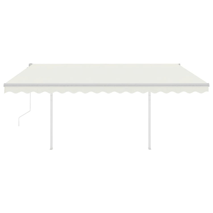 Vidaxl luifel automatique avec led et capteur de vent 4x3 m crème -colored