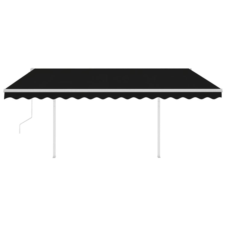 Vidaxl luifel automatique avec led et capteur de vent 4x3 m anthracite -colored