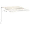 Vidaxl luifel automatique avec led et capteur de vent 4.5x3 m crème -colored