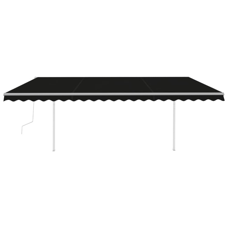 Vidaxl luifel automatique avec led et capteur de vent 5x3 m anthracite -colored