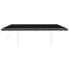 Vidaxl Luifel extensible manuellement avec un LED 6x3 M anthracite -colored