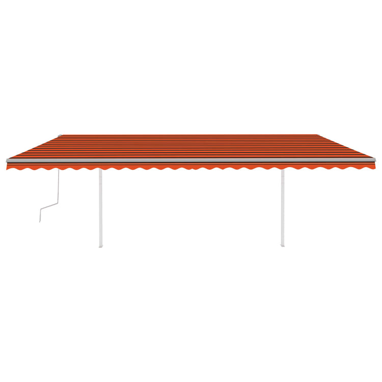 Vidaxl luifel extensible manuellement avec LED 6x3 m orange et marron
