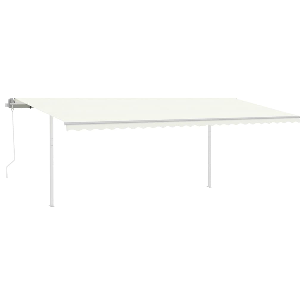 Vidaxl Luifel extensible automatiquement avec des poteaux 6x3 M CRAME -COLORES