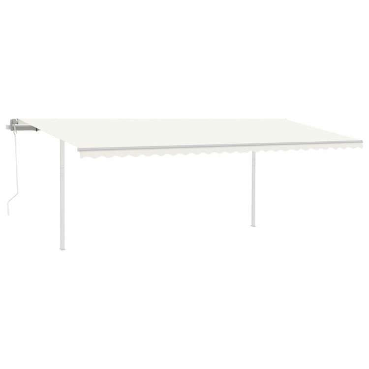 Vidaxl luifel automatique avec led et capteur de vent 6x3 m crème -colored