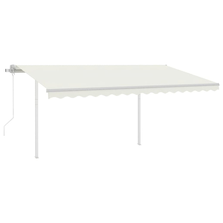 Vidaxl luifel automatique avec led et capteur de vent 4x3,5 m crème -colored