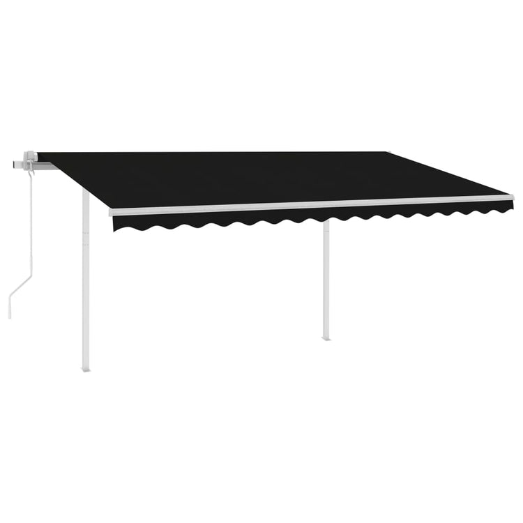 Vidaxl Luifel a automatiquement extensible avec des poteaux en anthracite -colored