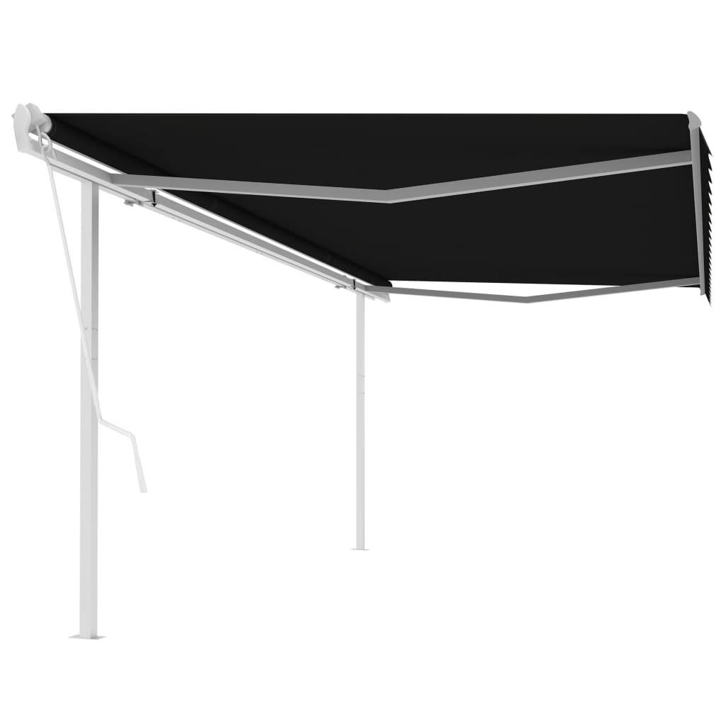 Vidaxl Luifel avec des poteaux Sortez automatiquement de 5x3,5 m de couleur anthracite