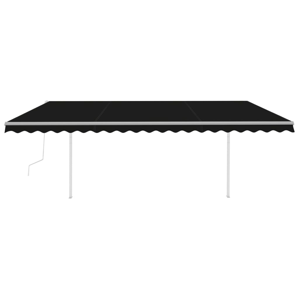 Vidaxl Luifel avec des poteaux Sortez automatiquement de 5x3,5 m de couleur anthracite