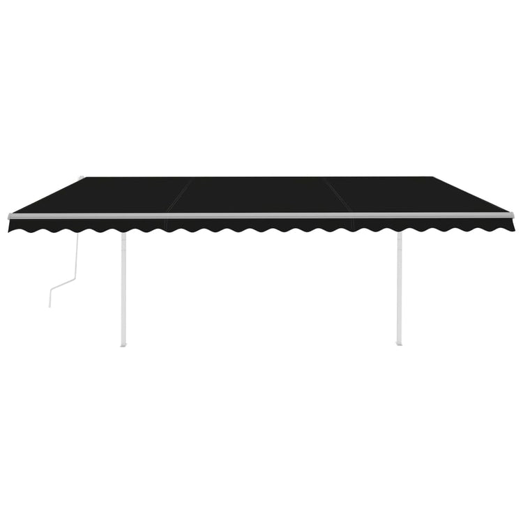 Vidaxl Luifel avec des poteaux Sortez automatiquement de 5x3,5 m de couleur anthracite