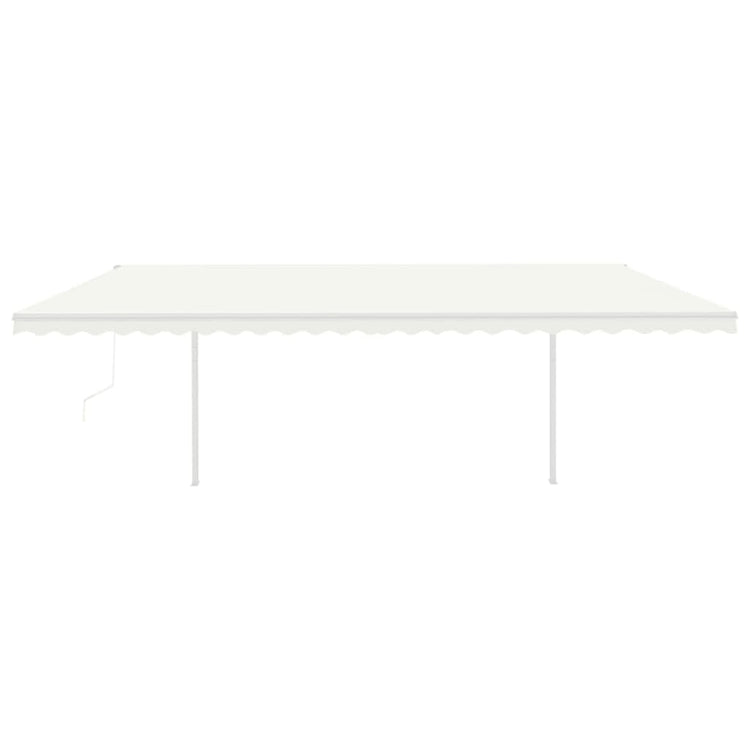 Vidaxl Luifel est automatiquement extensible avec des poteaux 6x3,5 M CRAME -COLORES