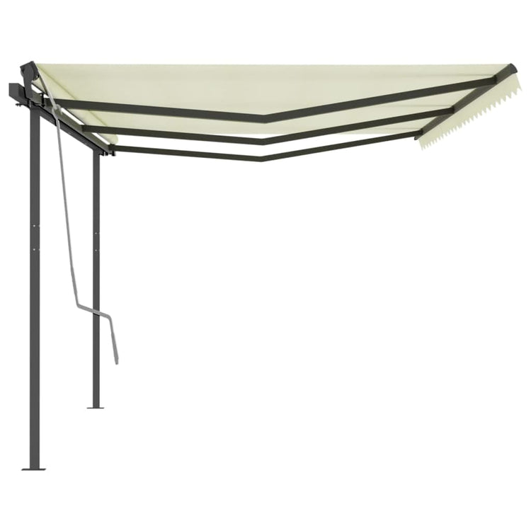 Vidaxl Luifel extensible automatiquement avec des poteaux 6x3 M CRAME -COLORES