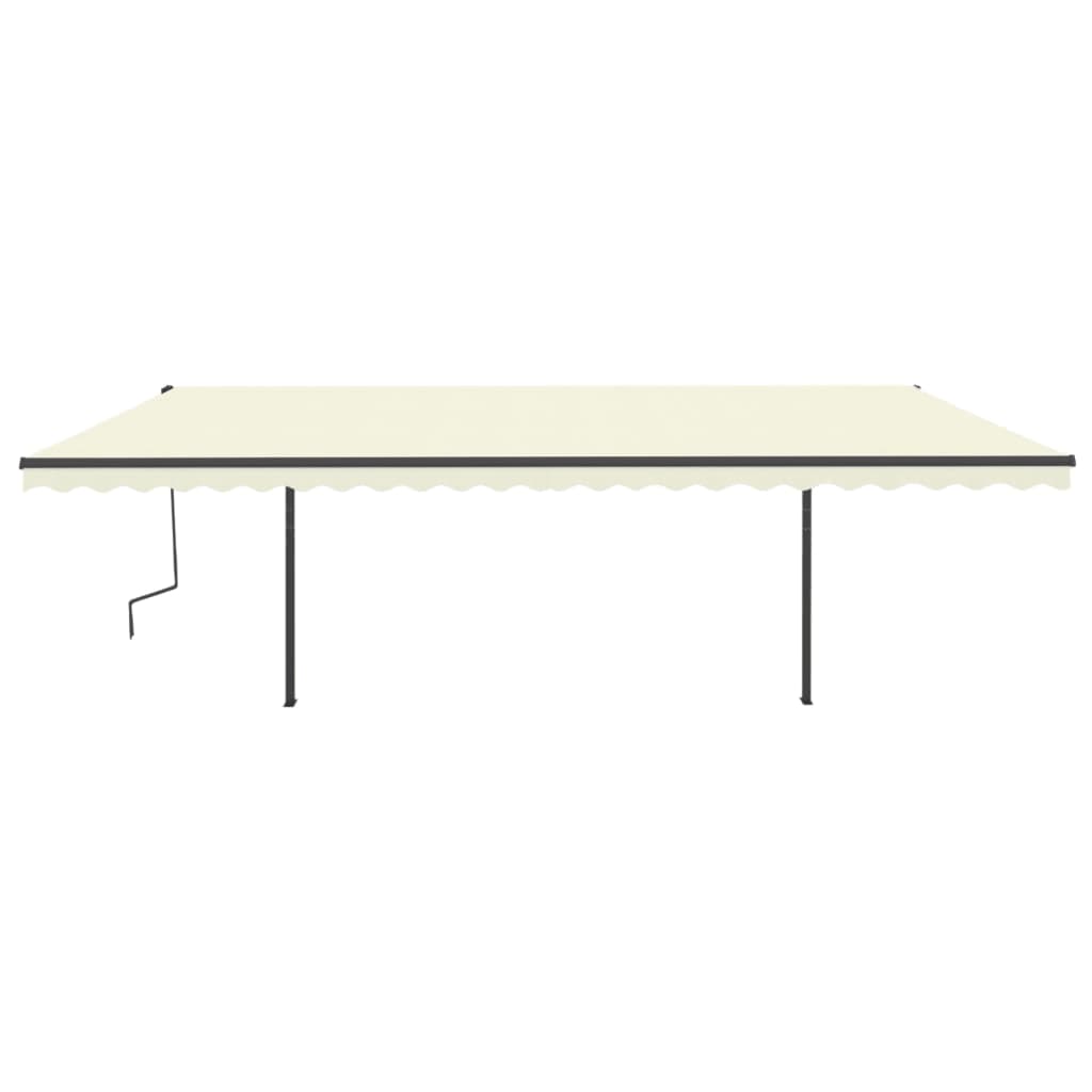Vidaxl Luifel extensible automatiquement avec des poteaux 6x3 M CRAME -COLORES