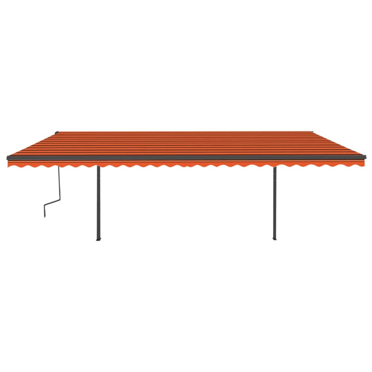 Vidaxl Luifel extensible automatiquement avec des poteaux 6x3 m orange et brun