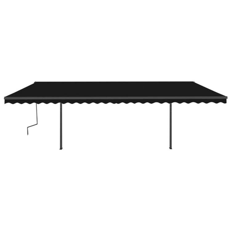 Vidaxl luifel automatique avec led et capteur de vent 6x3 m anthracite -colored