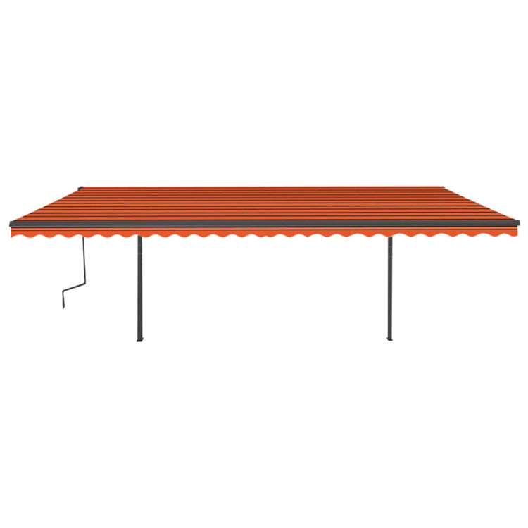 Vidaxl luifel automatique avec led et capteur de vent 6x3 m orange et marron