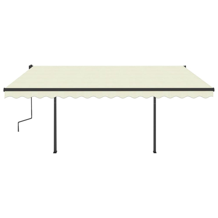 Vidaxl Luifel extensible manuellement avec LED 4,5x3,5 M CRAME -COLORED